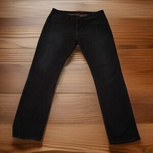 MBX Denim Men's Jeans W36 L32 Slim Fit Stretch Dark Wash Blue